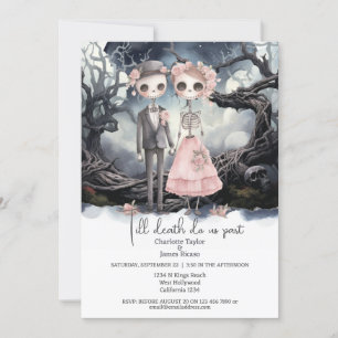 Till death do us part Bride and Groom Invitation