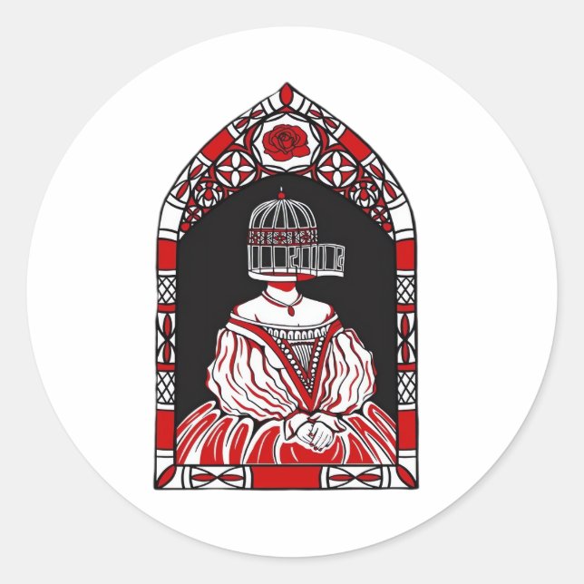 Till Death Do Us Part Caged Bird Classic Classic Round Sticker (Front)