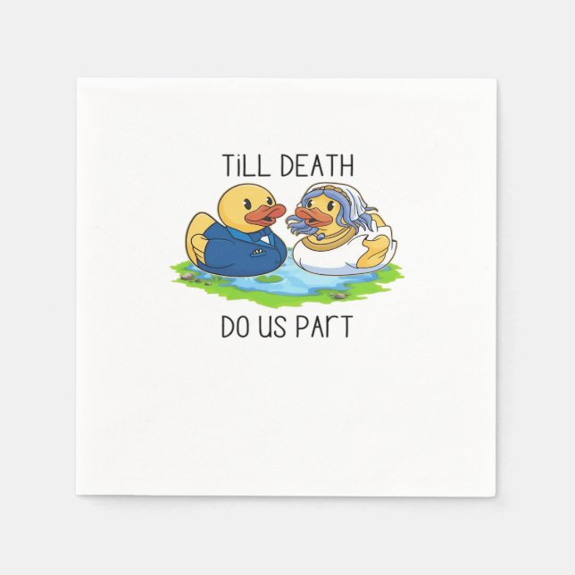 Till Death Do Us Part Classic – Autumn Love Story Napkin (Front)