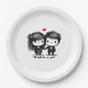 Till Death Do Us Part Classic – Autumn Love Story Paper Plate