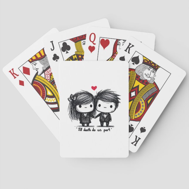 Till Death Do Us Part Classic – Autumn Love Story Playing Cards (Back)