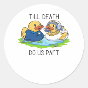 Till Death Do Us Part Classic – Autumn Love Story Round Sticker