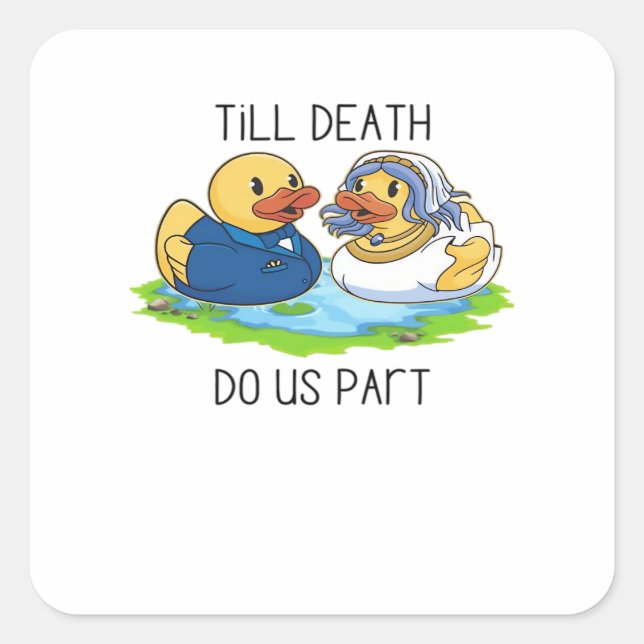 Till Death Do Us Part Classic – Autumn Love Story Square Sticker (Front)