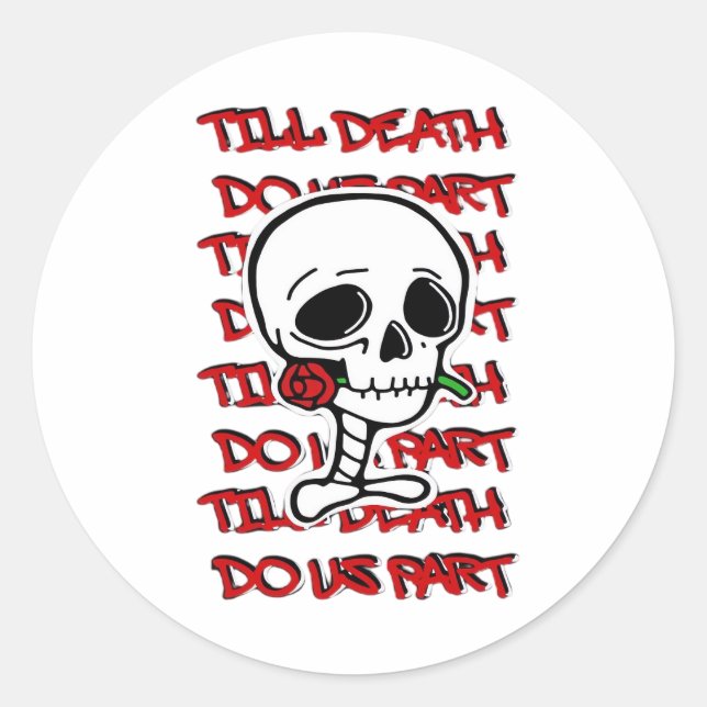 Till Death Do Us Part Classic – Basic Halloween De Classic Round Sticker (Front)