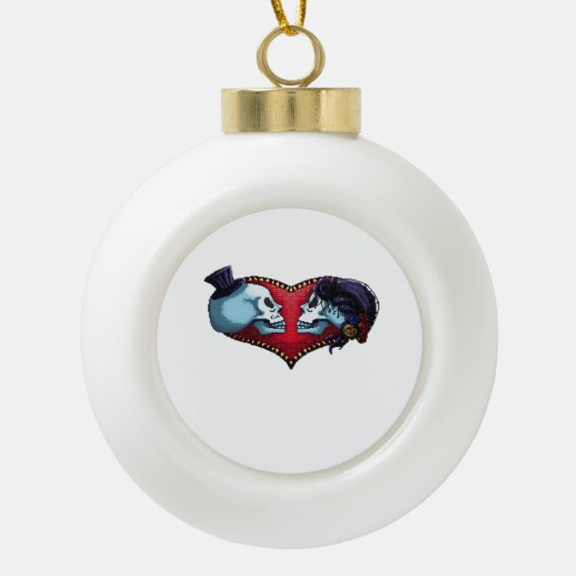 Till Death Do Us Part. Classic Ceramic Ball Christmas Ornament (Front)