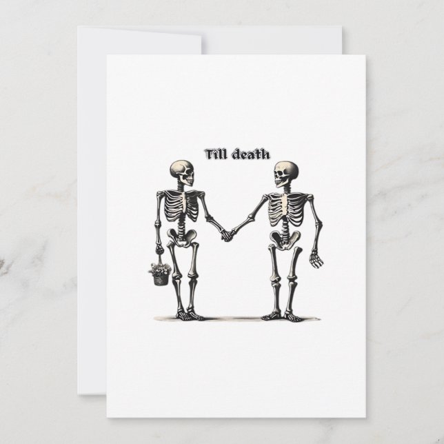 Till Death Do Us Part Classic – Funny Love Quote Holiday Card (Front)