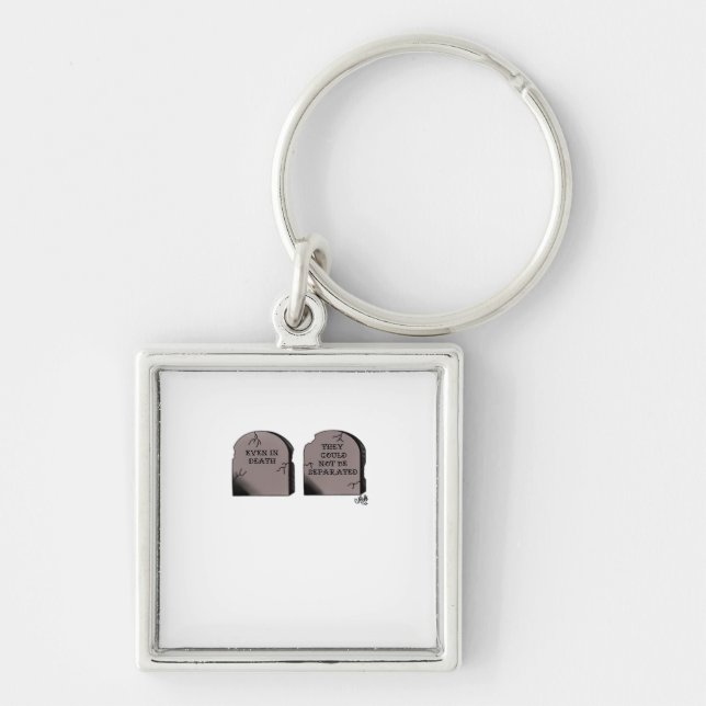 Till Death Do Us Part Classic – Funny Skeleton Cou Key Ring (Front)