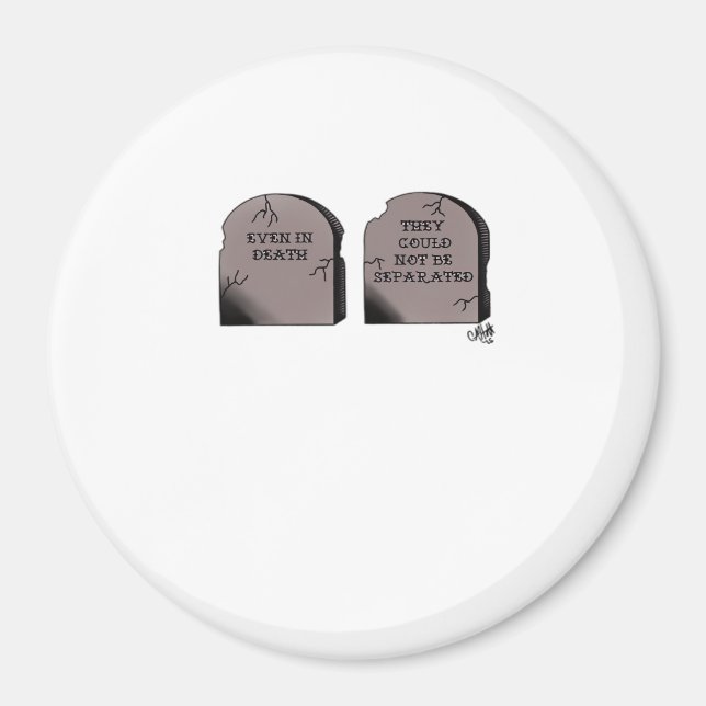 Till Death Do Us Part Classic – Funny Skeleton Cou Magnet (Front)