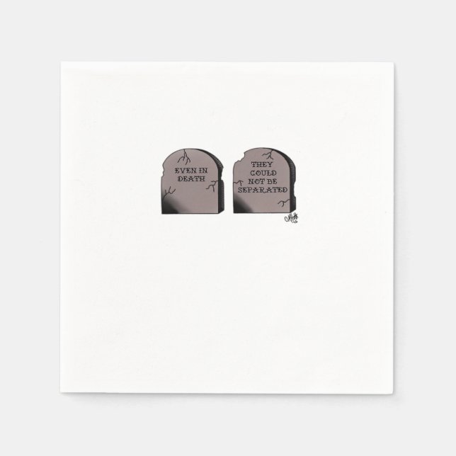 Till Death Do Us Part Classic – Funny Skeleton Cou Napkin (Front)