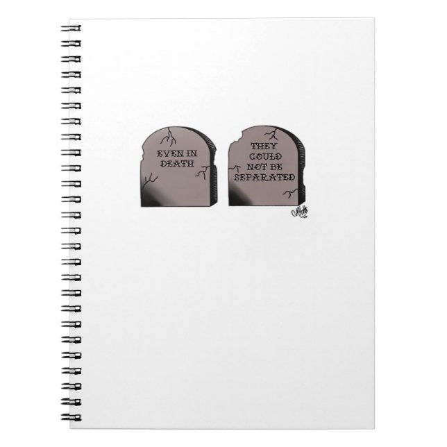 Till Death Do Us Part Classic – Funny Skeleton Cou Notebook (Front)