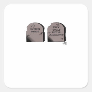 Till Death Do Us Part Classic – Funny Skeleton Cou Square Sticker