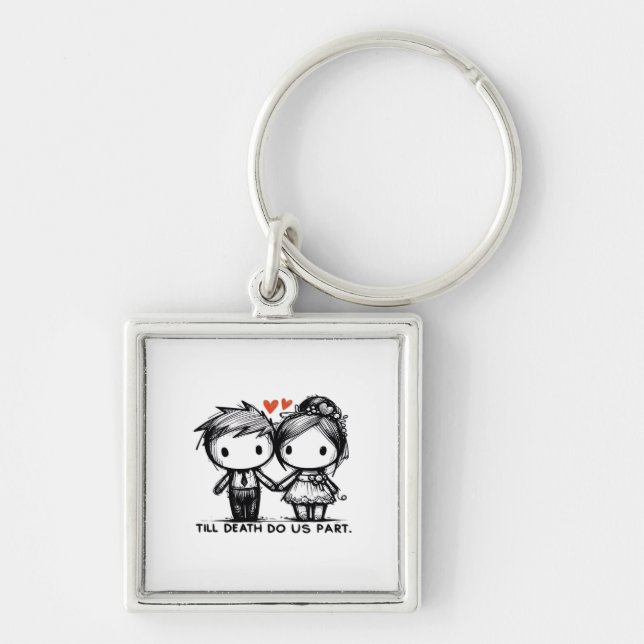 Till Death Do Us Part Classic – Gothic Romance Des Key Ring (Front)