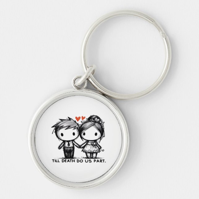 Till Death Do Us Part Classic – Gothic Romance Des Key Ring (Front)