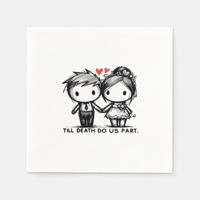 Till Death Do Us Part Classic – Gothic Romance Des Napkin (Front)