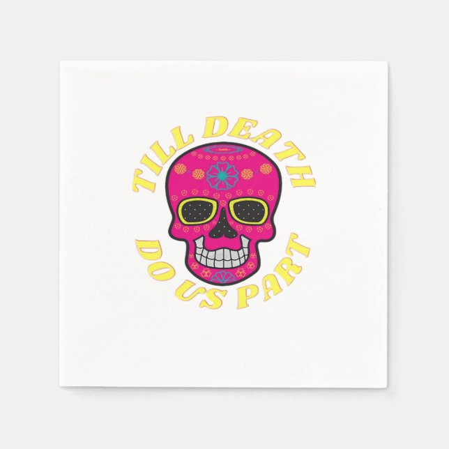 Till Death Do Us Part Classic – Gothic Wedding Napkin (Front)