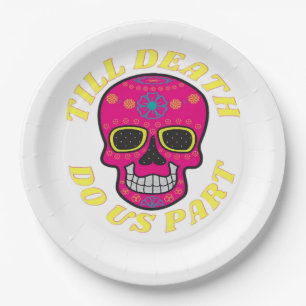 Till Death Do Us Part Classic – Gothic Wedding Paper Plate