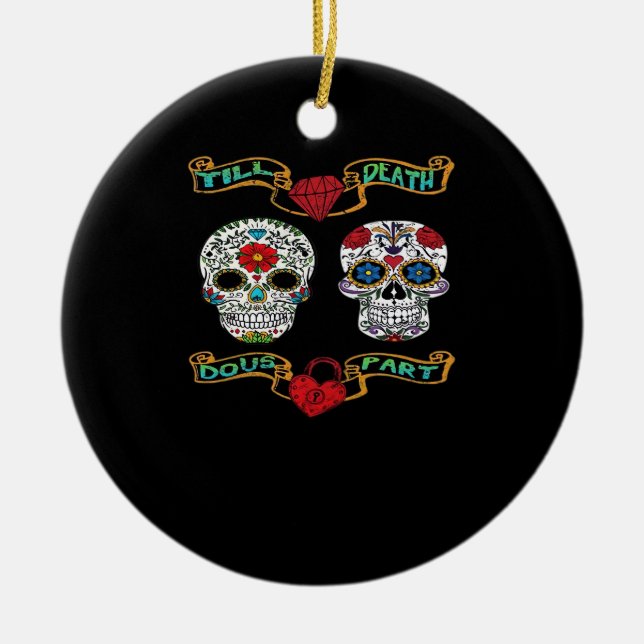 Till Death Do Us Part – Classic Haunting  Ceramic Tree Decoration (Front)