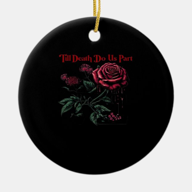 Till Death Do Us Part Classic – Love Design Ceramic Tree Decoration (Front)