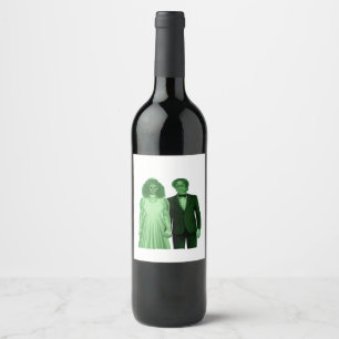 Till Death Do Us Part Classic Retro Design Wine Label
