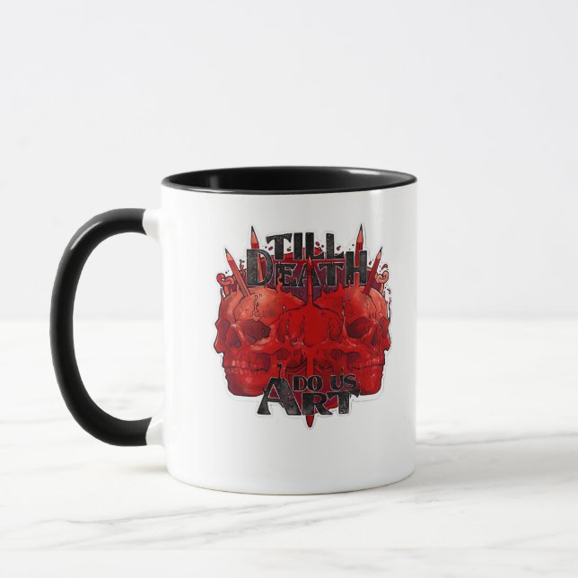 Till Death Do Us Part Classic – Skeleton Slogan Mug (Left)