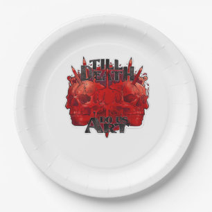 Till Death Do Us Part Classic – Skeleton Slogan Paper Plate