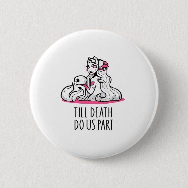 Till Death Do Us Part Classic – Sloth and Soulmate 6 Cm Round Badge (Front)