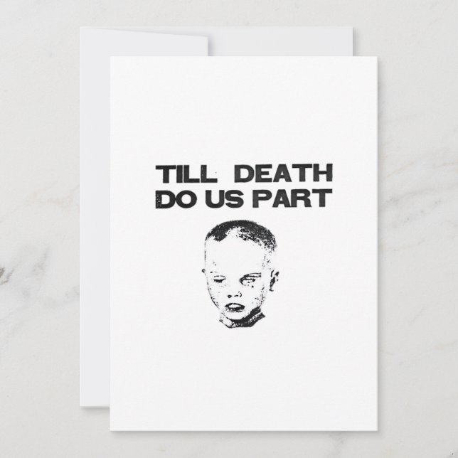 Till Death Do Us Part Classic Sloth Holiday Card (Front)