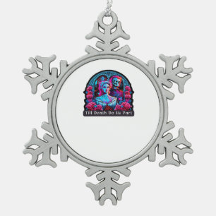 Till Death Do Us Part Classic – Sloth & Soulmate Snowflake Pewter Christmas Ornament