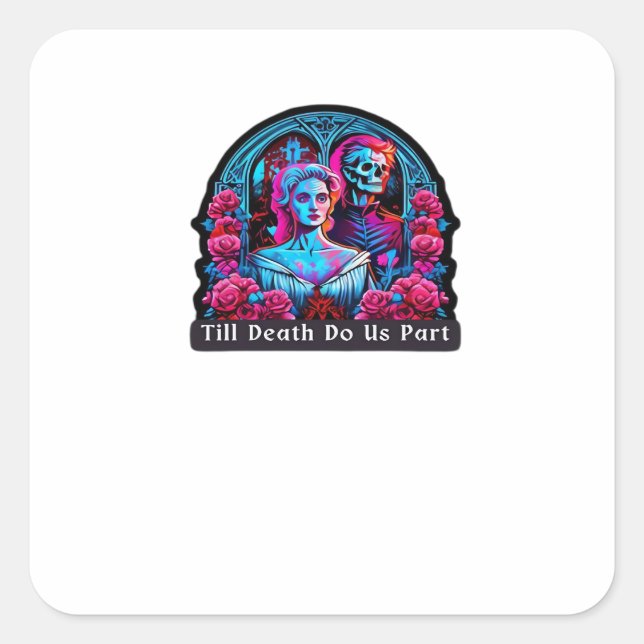 Till Death Do Us Part Classic – Sloth & Soulmate Square Sticker (Front)