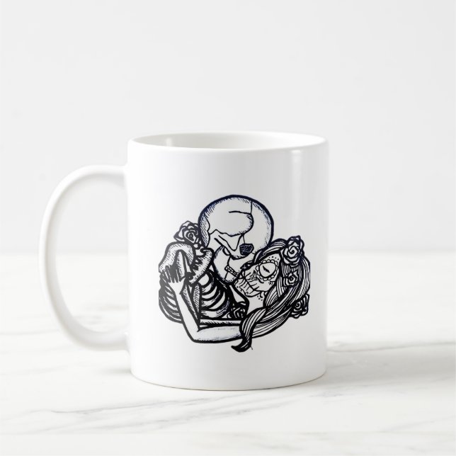 Till Death Do Us Part Classic – Spooky Skeleton Sl Coffee Mug (Left)