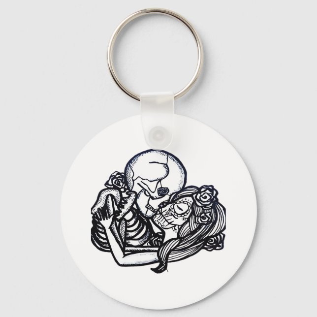 Till Death Do Us Part Classic – Spooky Skeleton Sl Key Ring (Front)