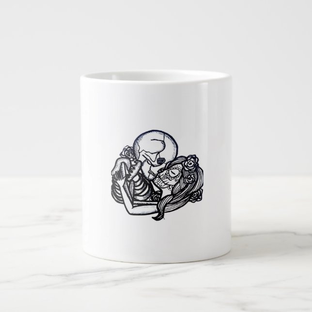 Till Death Do Us Part Classic – Spooky Skeleton Sl Large Coffee Mug (Front)