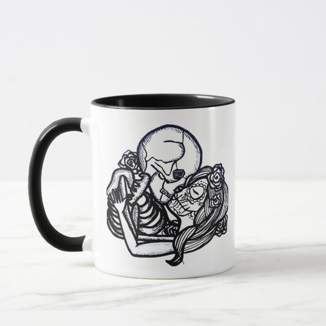 Till Death Do Us Part Classic – Spooky Skeleton Sl Mug (Left)