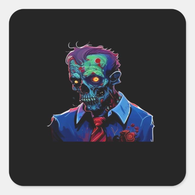 Till Death Do Us Part – Commitment Design Square Sticker (Front)