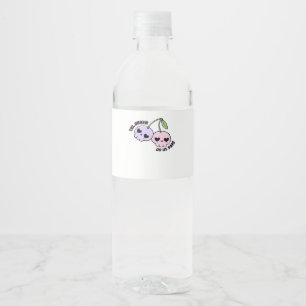 Till Death Do Us Part - Cute Goth Skull Design Cla Water Bottle Label