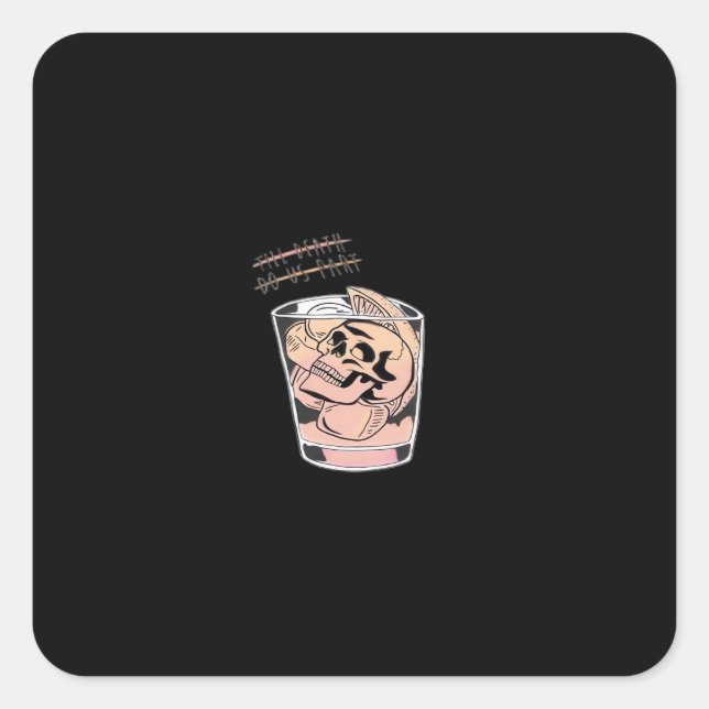 Till Death Do Us Part – Cute Sloth Meets Death Square Sticker (Front)