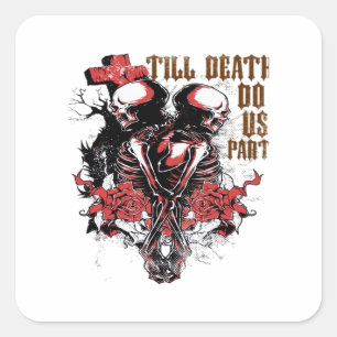Till Death Do Us Part Essential – Spooky Soulmate Square Sticker