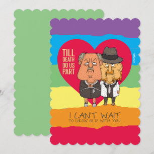 Till death do us part - funny cartoon LGBT love Card