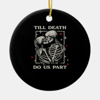 Till Death Do Us Part – Funny Halloween Slogan Ceramic Tree Decoration