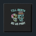 Till Death Do Us Part Funny Halloween Wedding – Bo Magnet<br><div class="desc">Till Death Do Us Part Funny Halloween Wedding – Boo-tiful Couple – A humourous wedding vow parody with a “boo-tiful couple” pun. Funny,  spooky,  and cute,  it’s perfect for Halloween. Great for couples who love wordplay.</div>