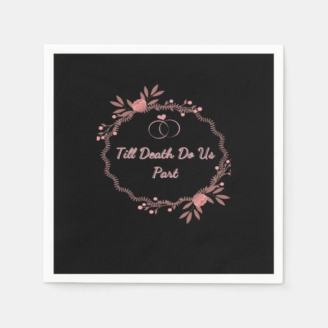 Till Death Do Us Part – Ghostly Wedding Napkin (Front)