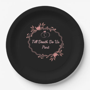 Till Death Do Us Part – Ghostly Wedding Paper Plate