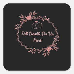 Till Death Do Us Part – Ghostly Wedding Square Sticker