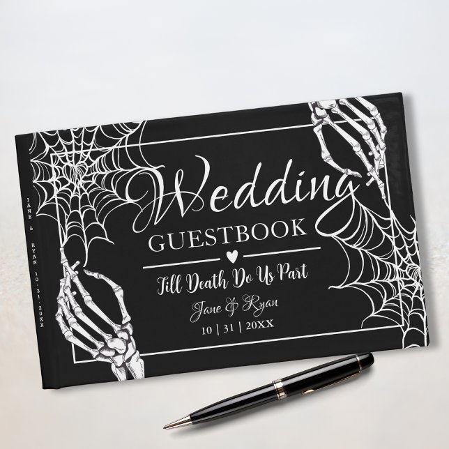 Till Death Do Us Part | Gothic Black HalloWedding Guest Book (Creator Uploaded)