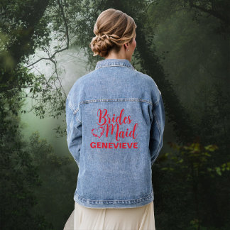 Till Death Do Us Part Gothic Bridesmaid  Denim Jacket