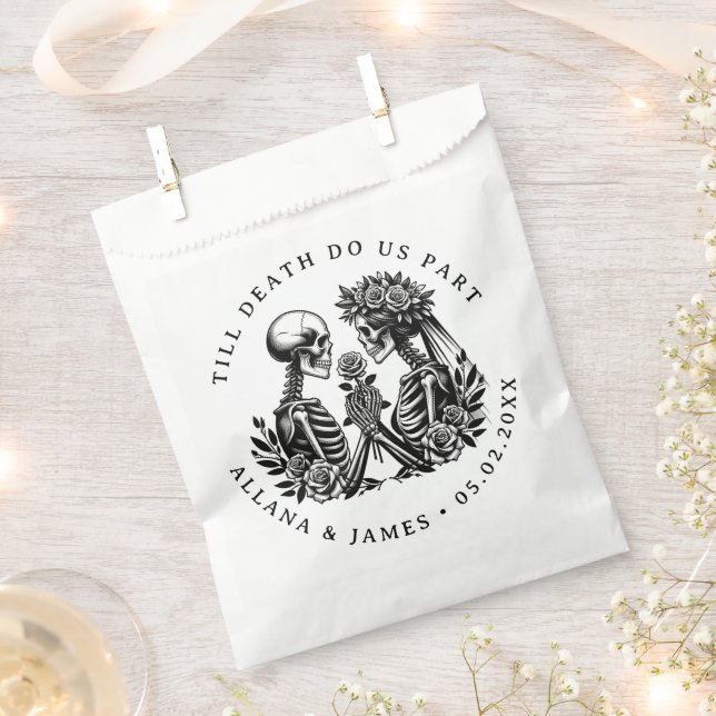 Till Death Do Us Part Gothic Favour Bags (Clipped)