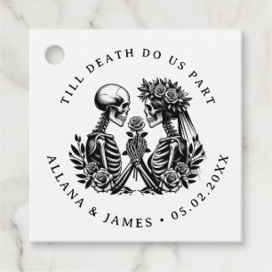 Till Death Do Us Part Gothic Favour Tags