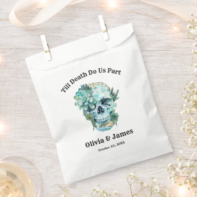 Till Death Do Us Part Gothic Halloween Wedding  Favour Bags (Clipped)