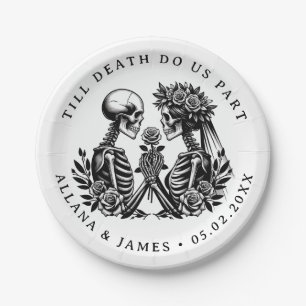 Till Death Do Us Part Gothic Paper Plate