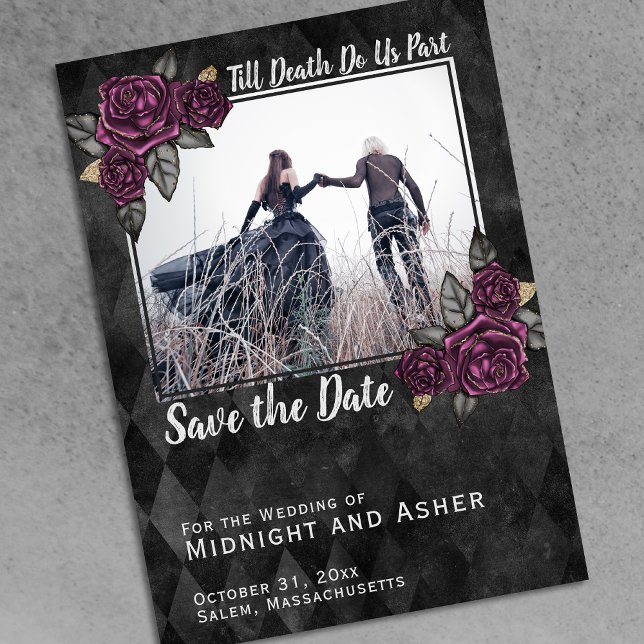 Till Death Do Us Part Gothic Rose Save the Date (Creator Uploaded)